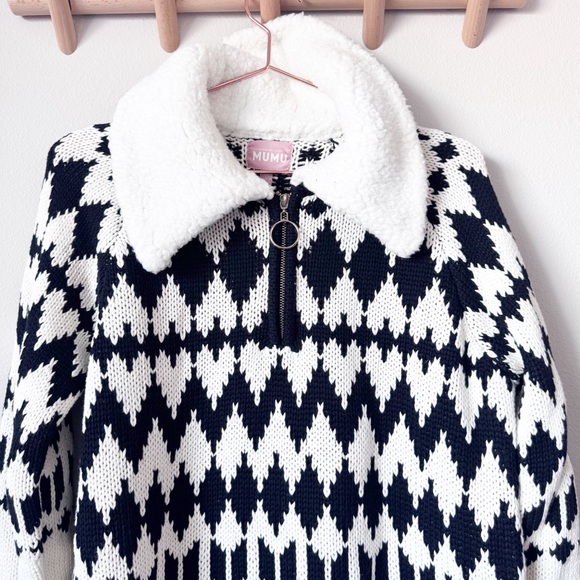 Show Me Your MuMu Sun Valley Black and White Sweater - Picture 5 of 13